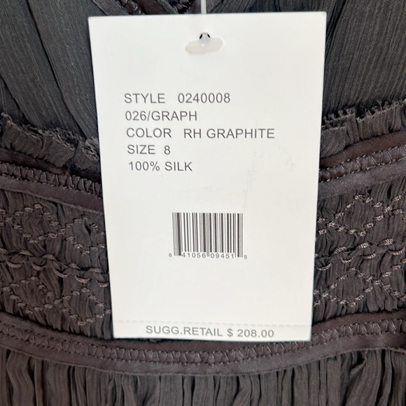 Robin Howe Graphite Silk Dress NWT - Picture 6 of 7